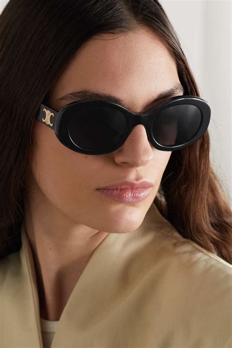 celine triomphe oval women sunglasses|Celine sunglasses women's.